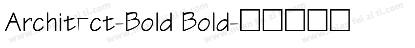 Architect-Bold Bold字体转换